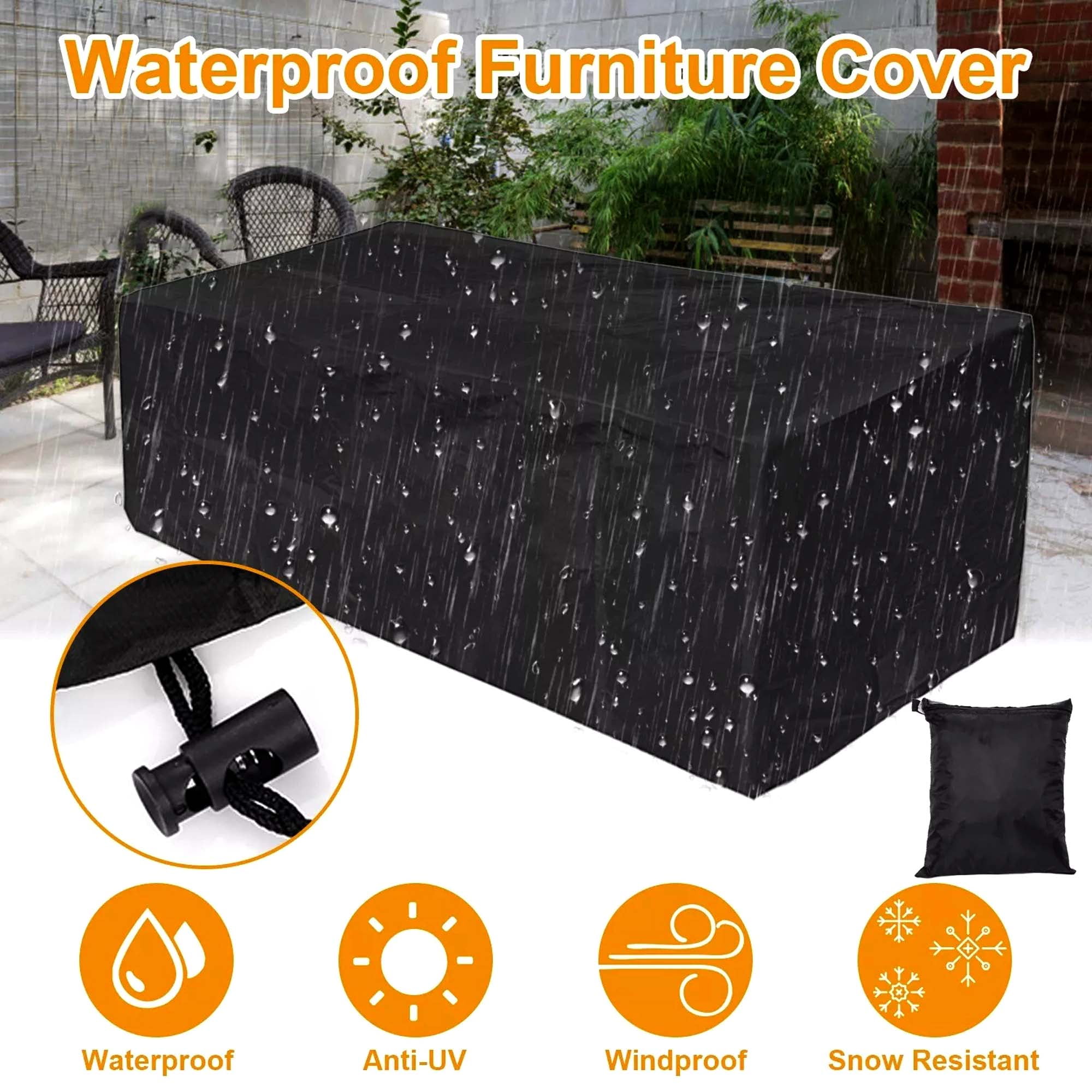 SkyTex Heavy Duty Waterproof Patio Loveseat Cover Lawn Outdoor Bench Furniture Cover, 86 Inch L x 47 Inch W x 29 Inch H