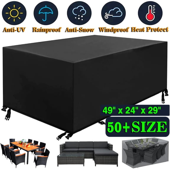 SkyTex Patio Furniture Covers Waterproof Outdoor Sectional Furniture Set Cover, Rectangular Table Chair Sofa Covers, Dust Proof Furniture Protective Cover Large