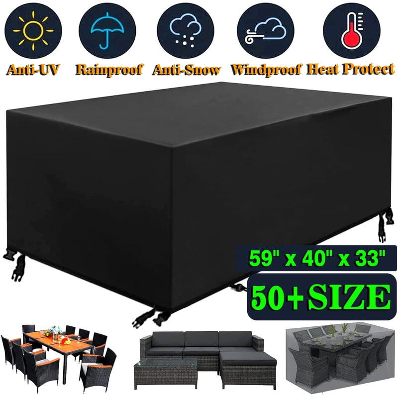 SkyTex Patio Furniture Covers Waterproof Outdoor Sectional Furniture Set Cover, Rectangular Table Chair Sofa Covers, Dust Proof Furniture Protective Cover Large