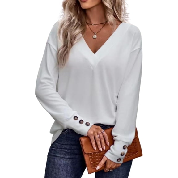 ZANKLEY For Women, Plus Size Tops For Women, V Neck Long Sleeve Shirts For Women, Tunic Tops To Wear With Leggings