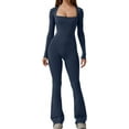 thumbnail image 1 of ZANKLEY Jumpsuits for Women Square Neck Wide Leg Full Length One-Piece Romper, 1 of 11