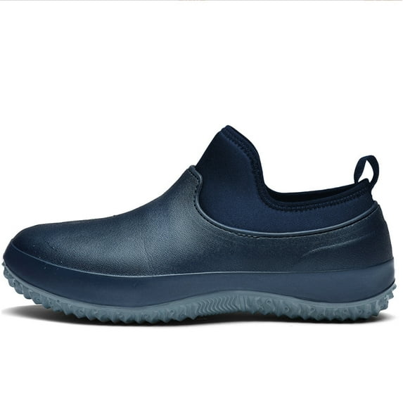 ZANKLEY Men's Leather Non Slip Food Service Shoes, Water & Oil Resistant, Comfortable, Breathable, Lightweight Slip Resistant Shoes for Men, for Kitchen, Restaurant, Slip-on Chef Walking Shoes