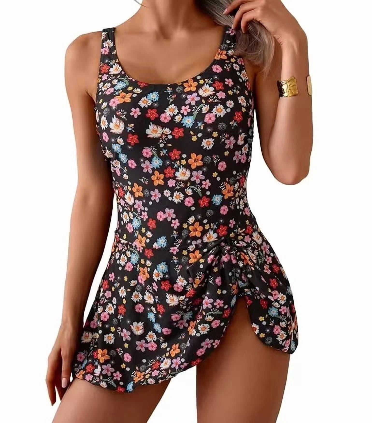 ZANKLEY One Piece Swimdress Swimsuits for Women Tummy Control Swim Dresses Skirt Bathing Suit