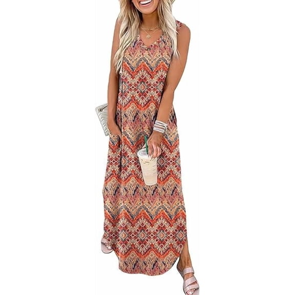 ZANKLEY Summer Dresses Maxi Dress Vacation Beach Sundresses 2026 with Pockets