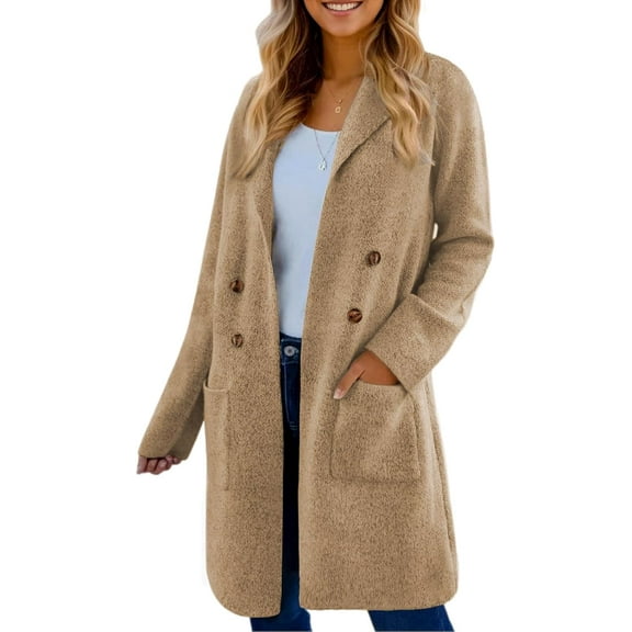ZANKLEY Women Fall Long Cardigan Sweater Trendy Knit Jacket Coat Dressy Blazer Coatigan