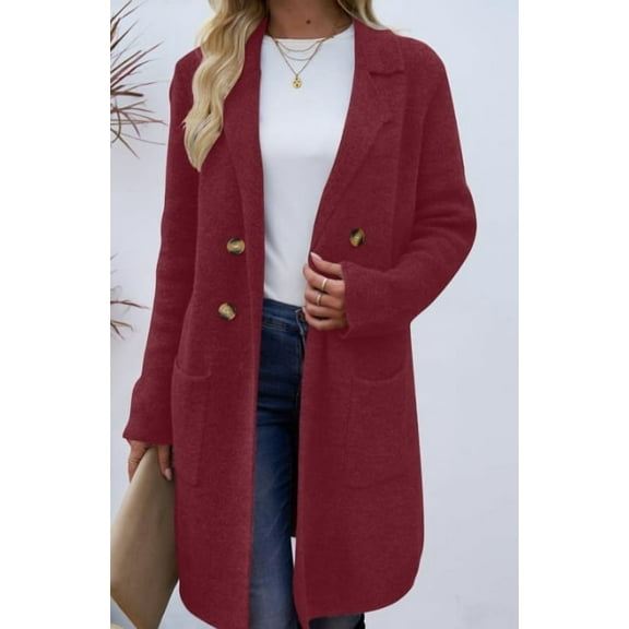ZANKLEY Women Fall Long Cardigan Sweater Trendy Knit Jacket Coat Dressy Blazer Coatigan