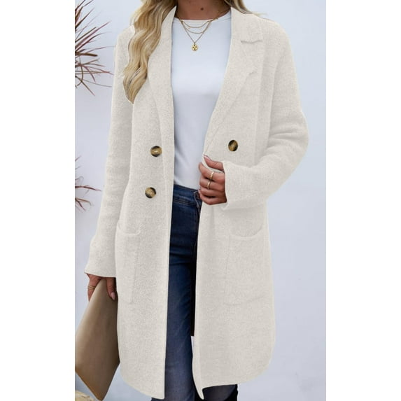 ZANKLEY Women Fall Long Cardigan Sweater Trendy Knit Jacket Coat Dressy Blazer Coatigan