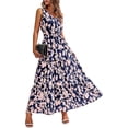 thumbnail image 1 of ZANKLEY Women Summer Dresses Casual  Maxi Dresses Cute Floral Long Dress Wedding Guests Dress, 1 of 10