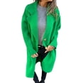 thumbnail image 1 of ZANKLEY Women's autumn and winter lapel long-sleeved casual woolen coat, 1 of 5