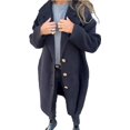 thumbnail image 1 of ZANKLEY Women's autumn and winter lapel long-sleeved casual woolen coat, 1 of 4