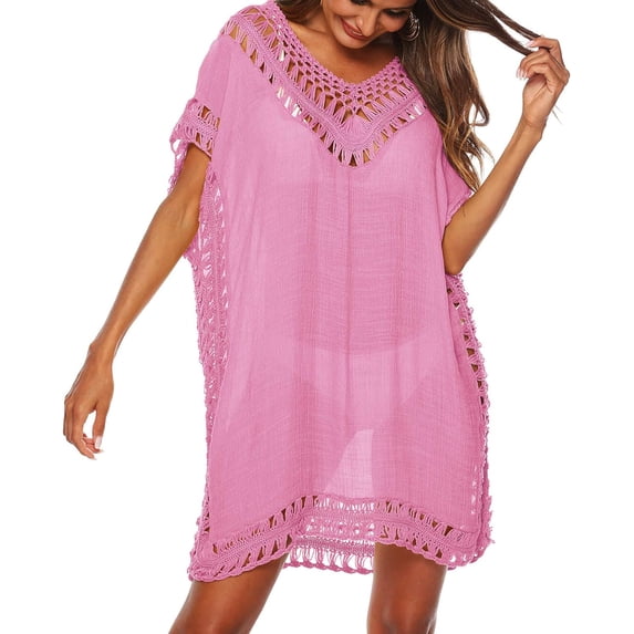 ZANKLEY Womens Swimsuits Cover Ups Crochet Chiffon Beach Cover Bathing Suit Bikini Wear Coverups Dress