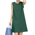 thumbnail image 1 of ZANZEA Ladies Fashion Sundress Sleeveless Cotton Linen Vintage Casual Dress, 1 of 12