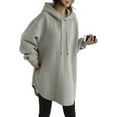 thumbnail image 1 of ZANZEA Women Autumn Hooded Collar Long Sleeve Solid Color Hoodies, 1 of 5