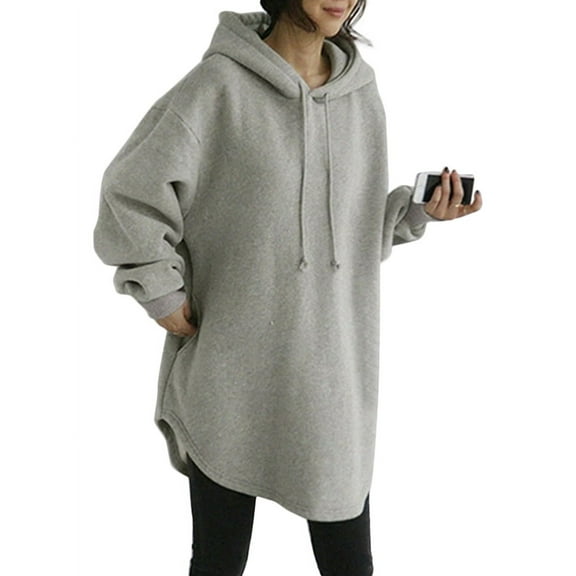 ZANZEA Women Autumn Hooded Collar Long Sleeve Solid Color Hoodies