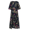 thumbnail image 1 of ZANZEA Women Casual 3/4 Sleeve Floral Printed Holiday Bohemian Dress FZH, 1 of 4
