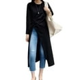 thumbnail image 1 of ZANZEA Women Casual O-Neck Long Sleeve High Side Fork Long T-shirts, 1 of 2