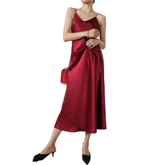 ZANZEA Women Casual Sleeveless V-Neck Solid Color Swing Long Dress