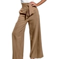 thumbnail image 1 of ZANZEA Women Casual Solid Color Wide Leg High Waist Drawstring Pants, 1 of 4