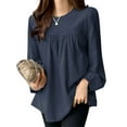 thumbnail image 1 of ZANZEA Women Cotton Long sleeve Shirt Blouse Solid Color Fashion Top, 1 of 5