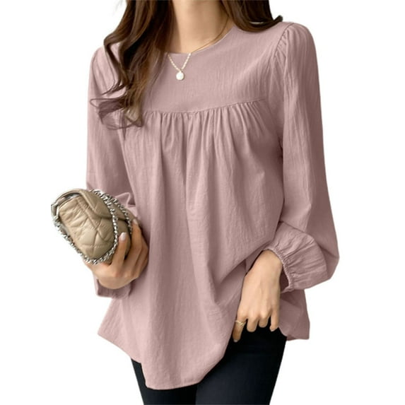 ZANZEA Women Cotton Long sleeve Shirt Blouse Solid Color Fashion Top
