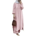 thumbnail image 1 of ZANZEA Women Fashion Muslim Sets Autumn Long Sleeve Blouse Loose Wide Leg Pants, 1 of 11