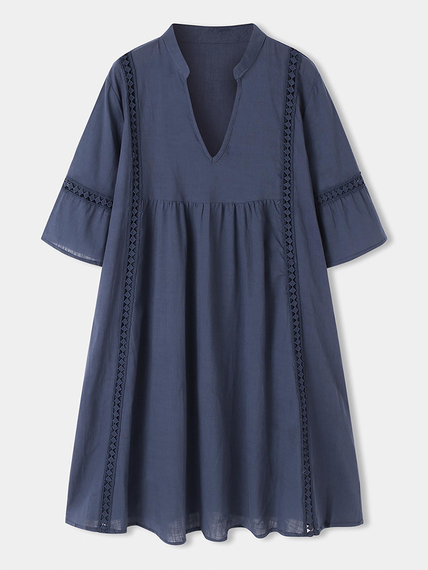 ZANZEA Women Flare Sleeve Mini Dresses Club Party Dress