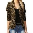 thumbnail image 1 of ZANZEA Women Formal Turn Down Collar Long Sleeve Leopard Print Blazer Suit, 1 of 4