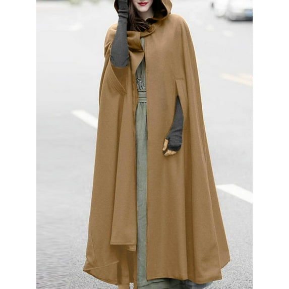 ZANZEA Women Full Sleeve Hoodies Cloak Cape Party Long Coat