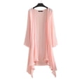 thumbnail image 1 of ZANZEA Women Full Sleeve Sheer Casual Kimono Long Cardigan Irregular Hem Coats, 1 of 2