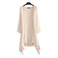 thumbnail image 1 of ZANZEA Women Full Sleeve Sheer Casual Kimono Long Cardigan Irregular Hem Coats, 1 of 2