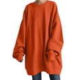 thumbnail image 1 of ZANZEA Women Full Sleeve Solid Color Holiday Hooded Sweatshirts Blouse Tops, 1 of 6