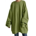 thumbnail image 1 of ZANZEA Women Full Sleeve Solid Color Holiday Hooded Sweatshirts Blouse Tops, 1 of 6