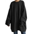 thumbnail image 1 of ZANZEA Women Full Sleeve Solid Color Holiday Hooded Sweatshirts Blouse Tops, 1 of 6