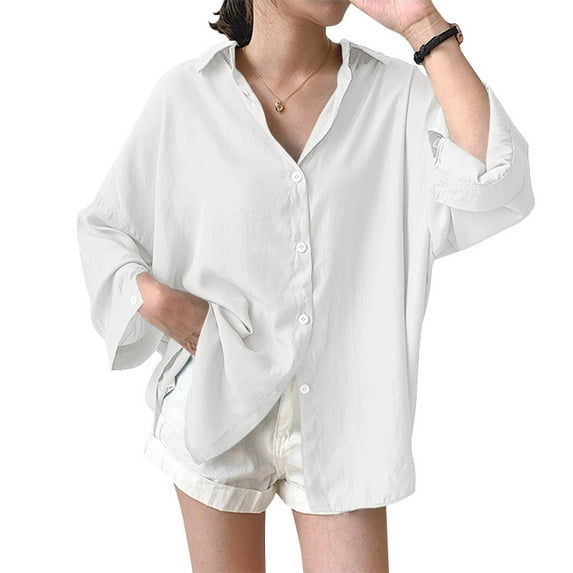 ZANZEA Women Full Sleeve V-Neck Buttons Down OL Shirts Blouse Office Tops