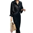 thumbnail image 1 of ZANZEA Women Full Sleeve V-Neck Lapel Collar Wrap Dress Long Dresses, 1 of 4