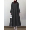 thumbnail image 1 of ZANZEA Women Full Sleeved Casual Long Sweatshirts Dresses Pullover Dress, 1 of 4