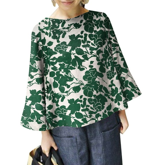 ZANZEA Women Full Sleeved Vintage Floral Printed Blouse Baggy Tops