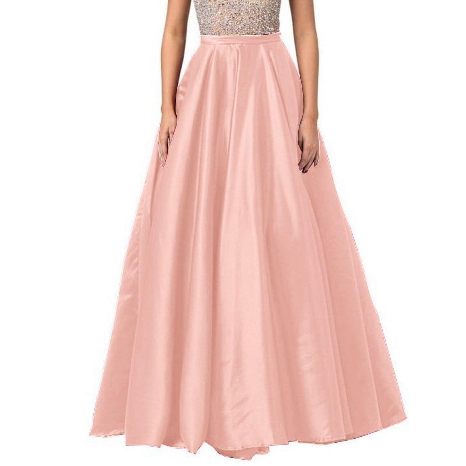 Women’s High-Waist Satin Maxi Skirt