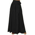 thumbnail image 1 of ZANZEA Women High Waist With Belted Wide Leg Pants Pleated Culottes Trousers, 1 of 10
