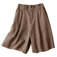 thumbnail image 1 of ZANZEA Women Holiday Short Pants Above Knee Length Elastic Waist Trousers, 1 of 3