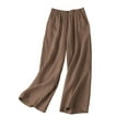 thumbnail image 1 of ZANZEA Women Long Pants Plain Wide Legs Casual Holiday Street Trousers, 1 of 2