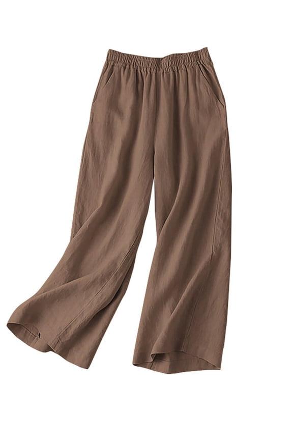 Women Long Pants Plain Wide Legs Casual Holiday Street Trousers