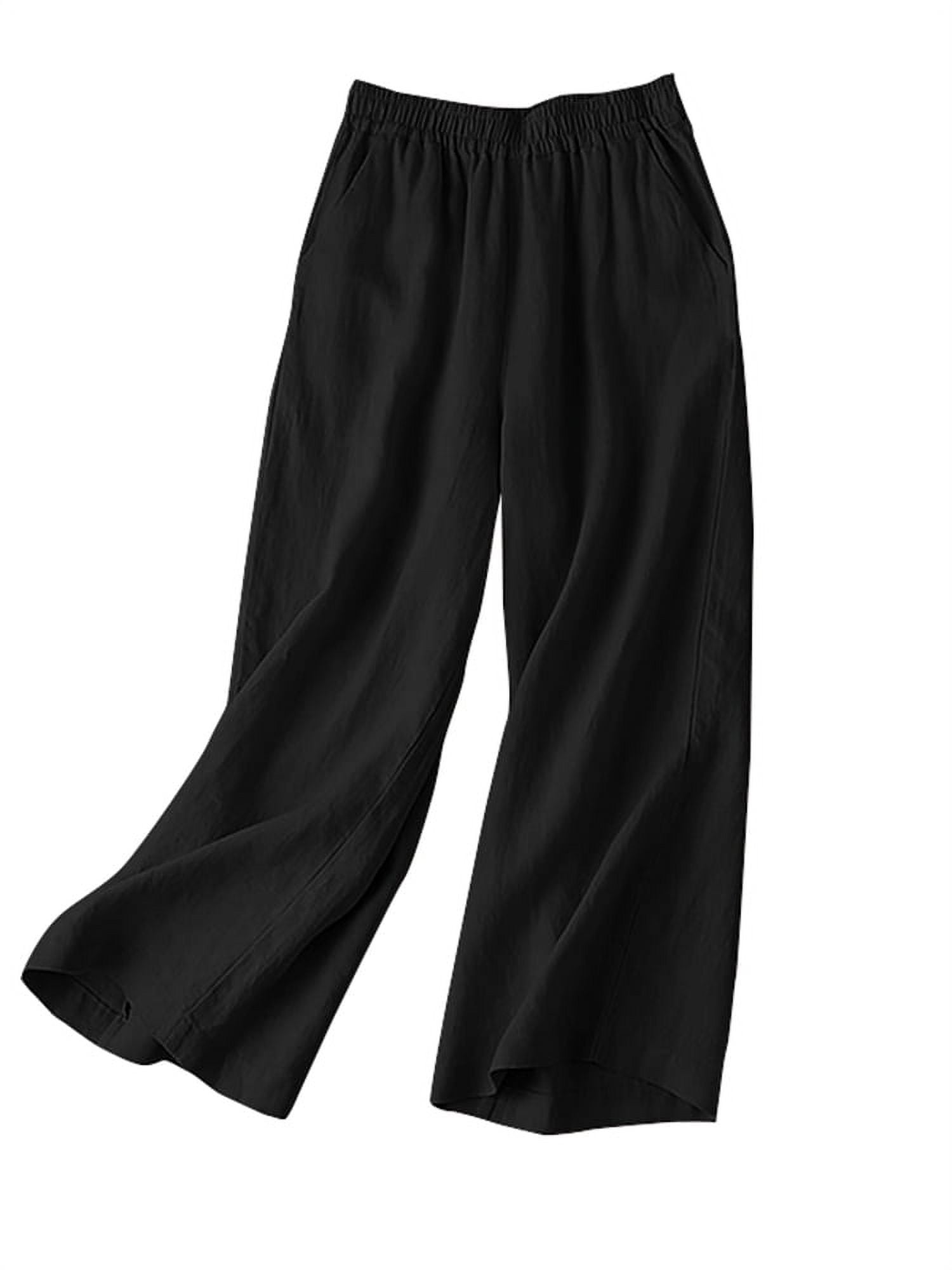 ZANZEA Women Long Pants Plain Wide Legs Casual Holiday Street Trousers