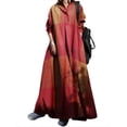 thumbnail image 1 of ZANZEA Women Long Sleeve Plaid Check/Printed/Plain Long Dress Kaftan Dresses, 1 of 4
