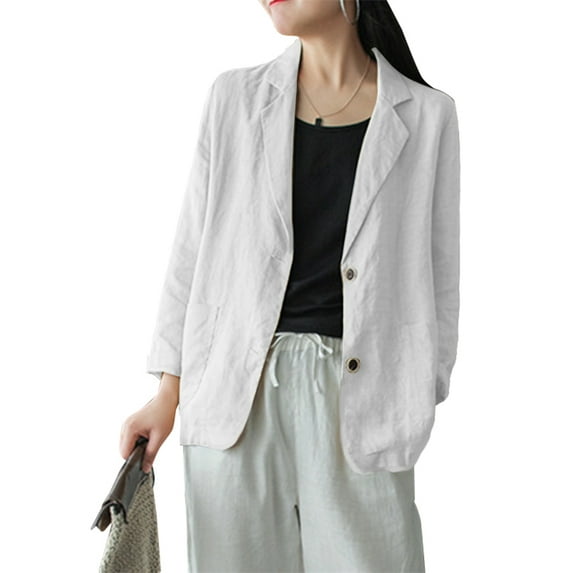ZANZEA Women Long Sleeve Turn-Down-Collar Casual Short Coat Blazer