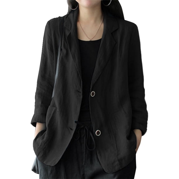 ZANZEA Women Long Sleeve Turn-Down-Collar Casual Short Coat Blazer