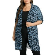 ZANZEA Women Long Sleeved Leopard Printed Cardigan Casual Blouse Jackets FZH