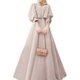 thumbnail image 1 of ZANZEA Women Muslim Abaya Dress Elegant Long Sleeve Floor Length Long Dress, 1 of 9