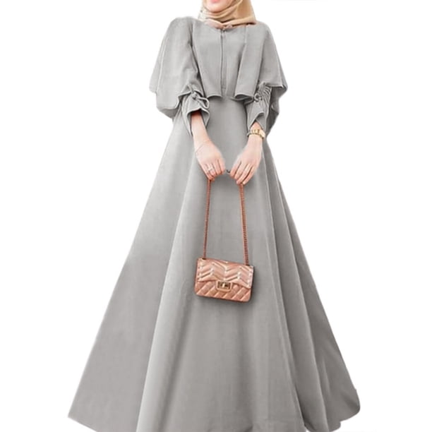 women elegant abaya dress Elegant and Feminine Light Luxury Dress Abaya Green / XL