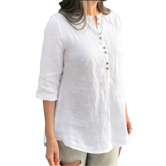 ZANZEA Women Short Sleeve Shirts Casual Tops High Low Blouse